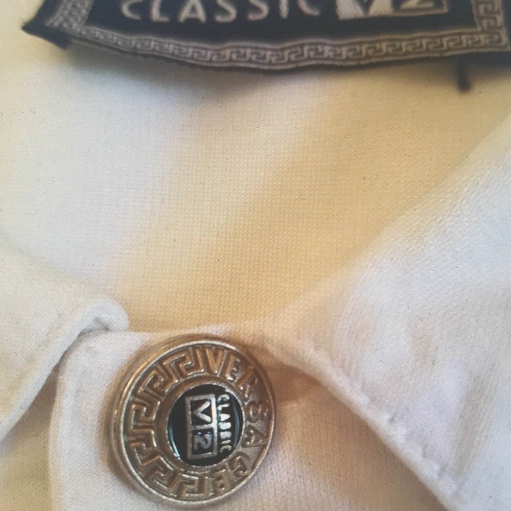 💎Versace Classic V2 Shirt Greek Key Logo Size:M